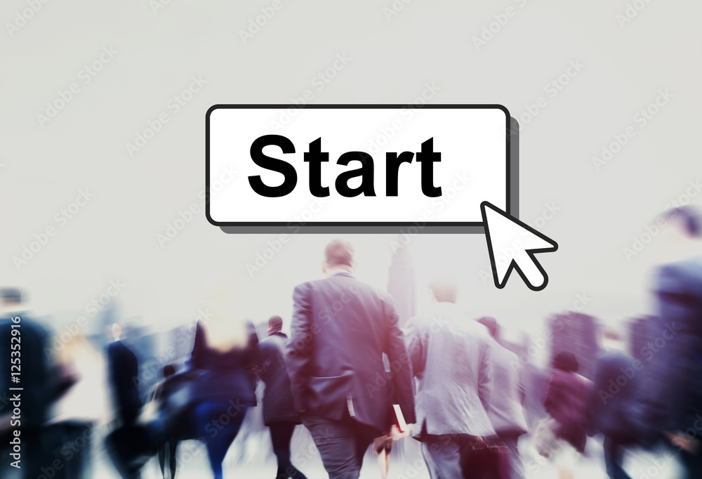 Start Starter Begin Build Launch Motivate First Concept