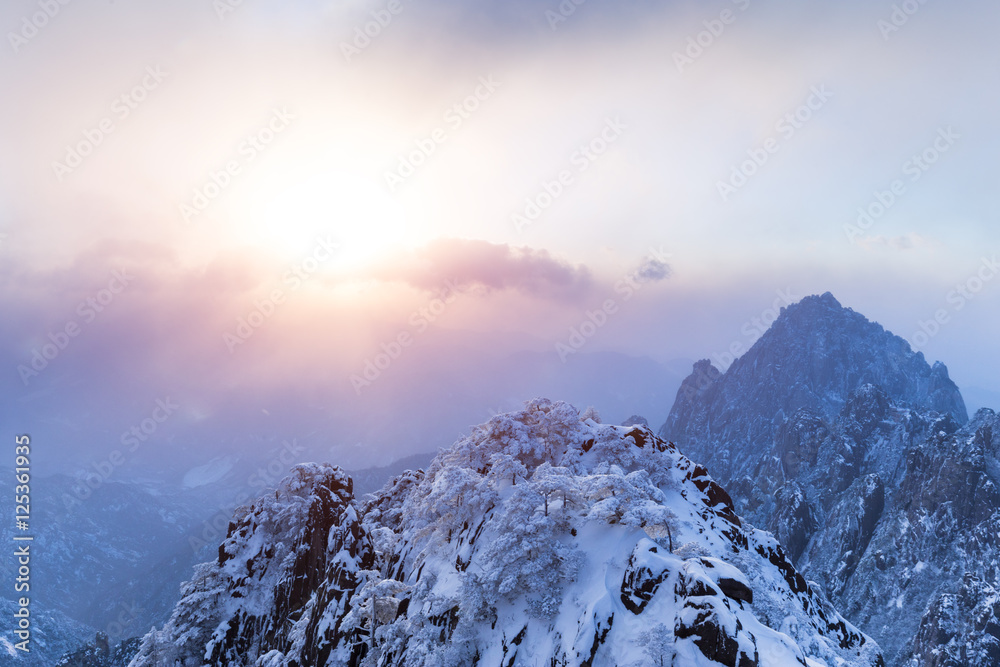 黄山雪景