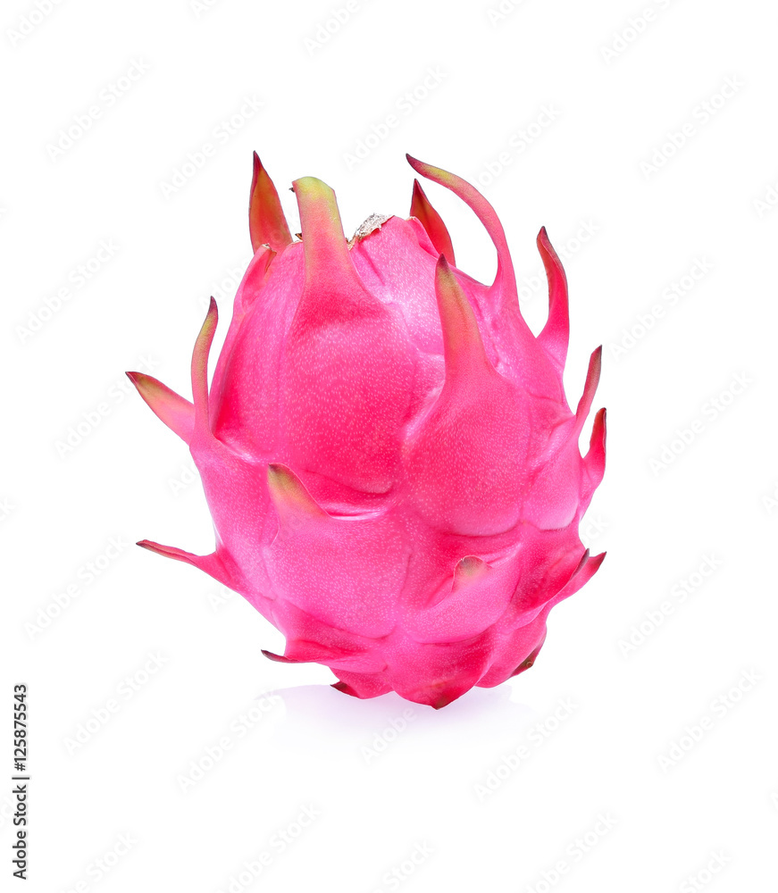 Dragon fruit, Fresh Red Dragon fruit isolated on white backgroun