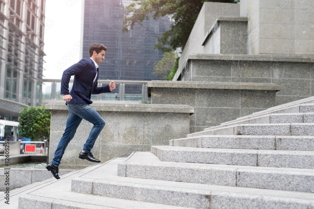 Businessman in hurry