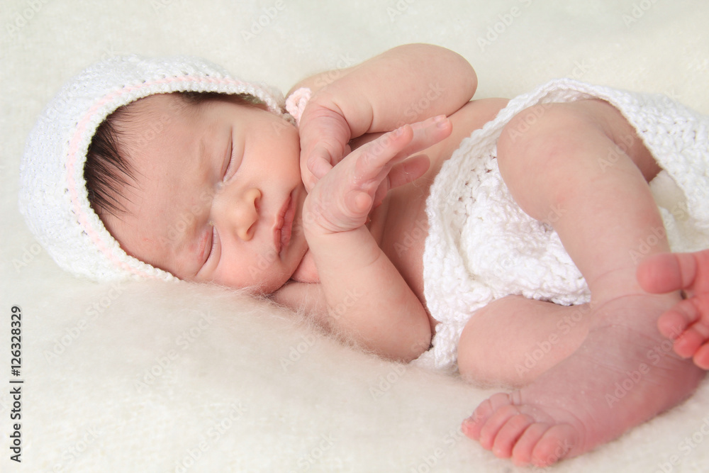 Newborn baby girl