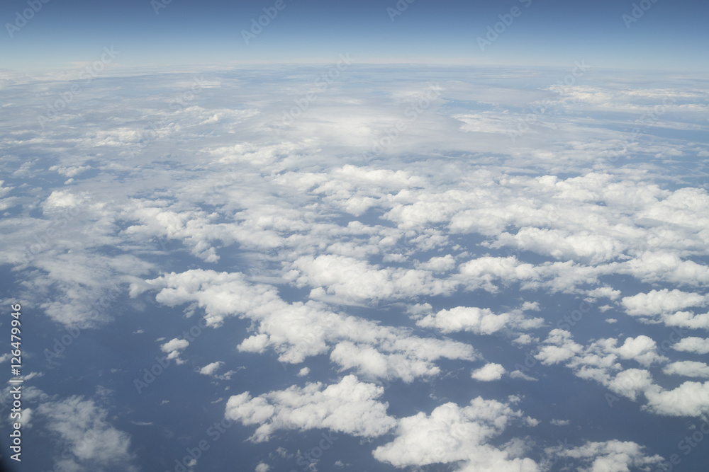 Dark blue sky and clouds