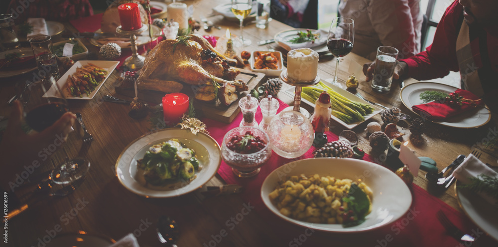 Christmas Family Dinner Table Concept