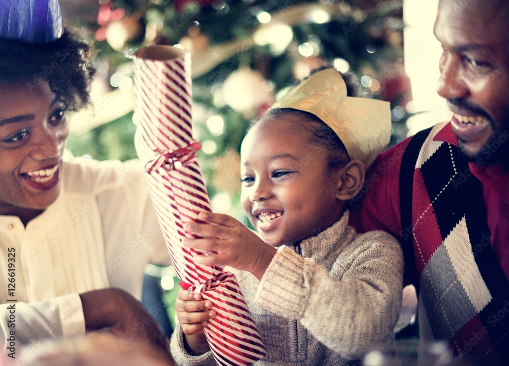 Family Together Christmas Celebration Concept