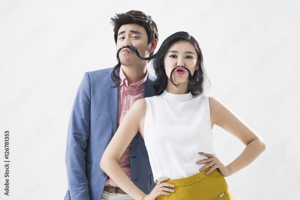 Humorous young couple