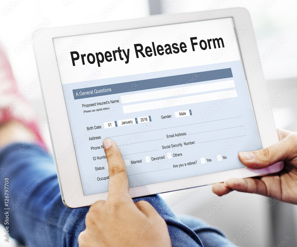 Property Release Claim Form Concept