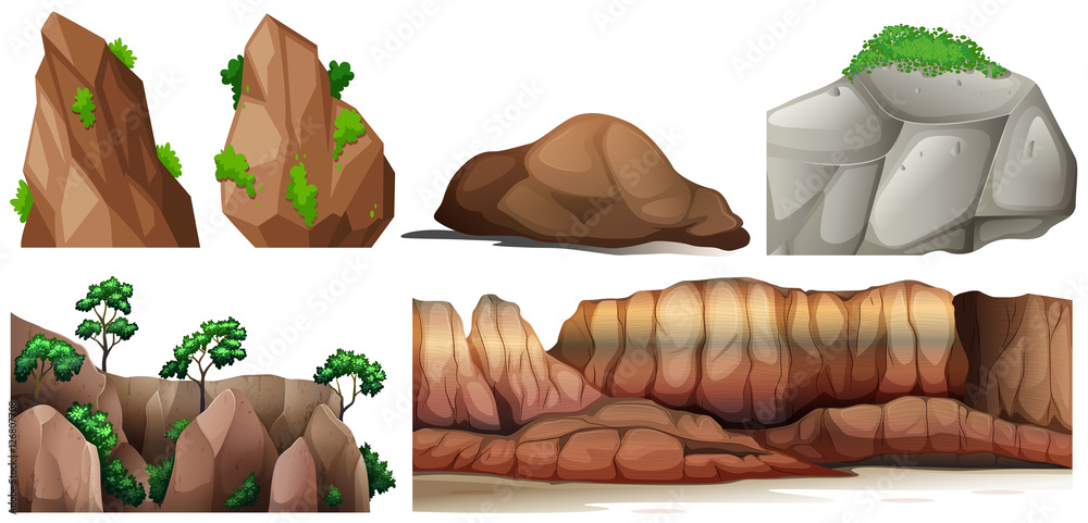 Nature scene with rocks and canyons