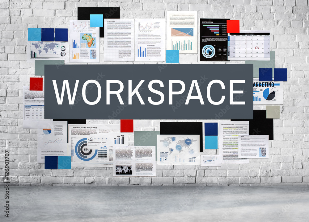 Workspace Office Stationary Workplace Concept