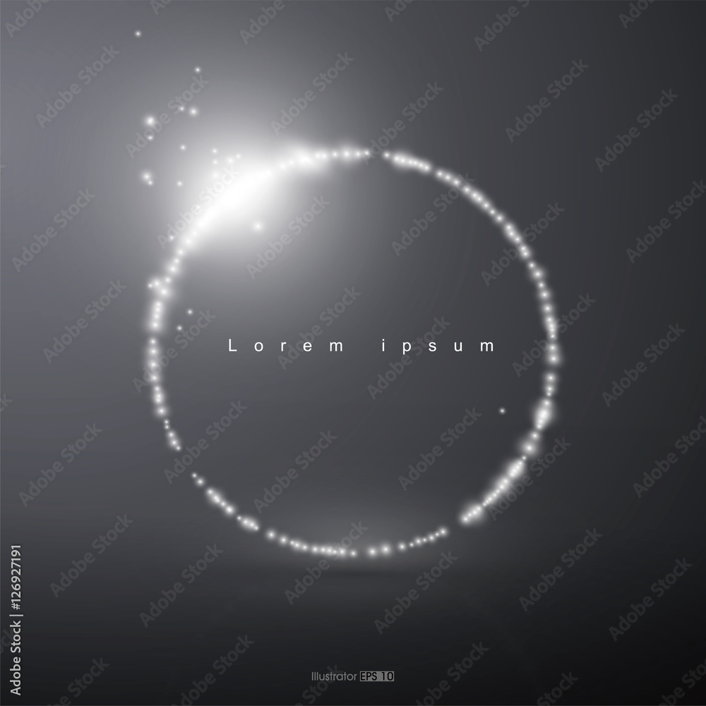 Abstract light, circular, vector illustration