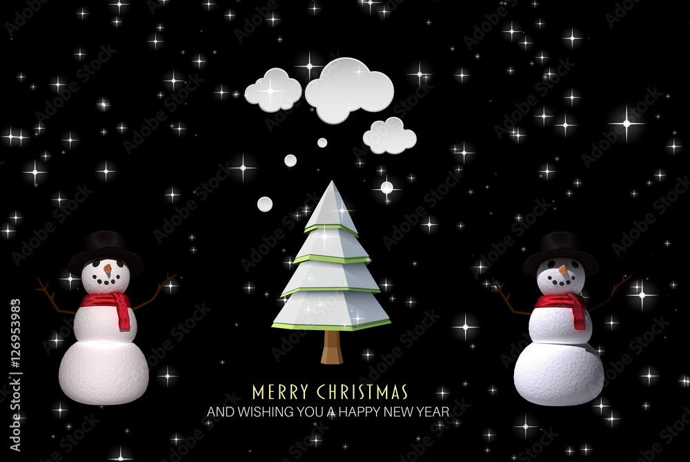 Christmas Message on Christmas Background Design