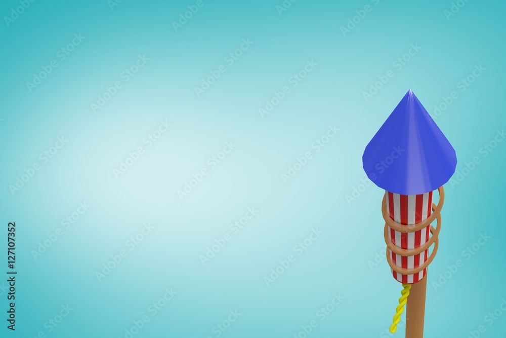 Composite image of rocket for firework