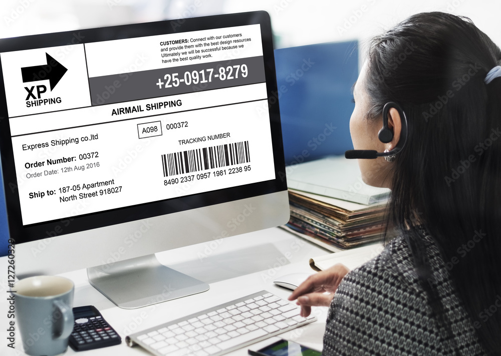 Bar Code Order Tracking Number Concept