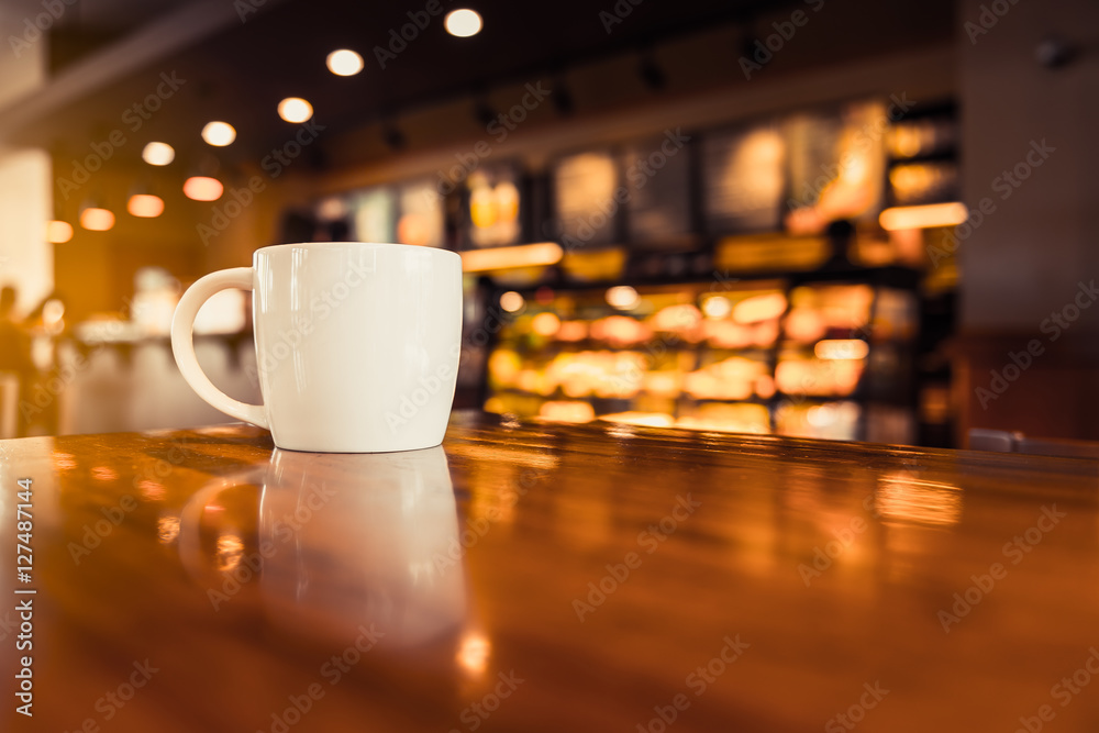 coffee cup in coffee shop