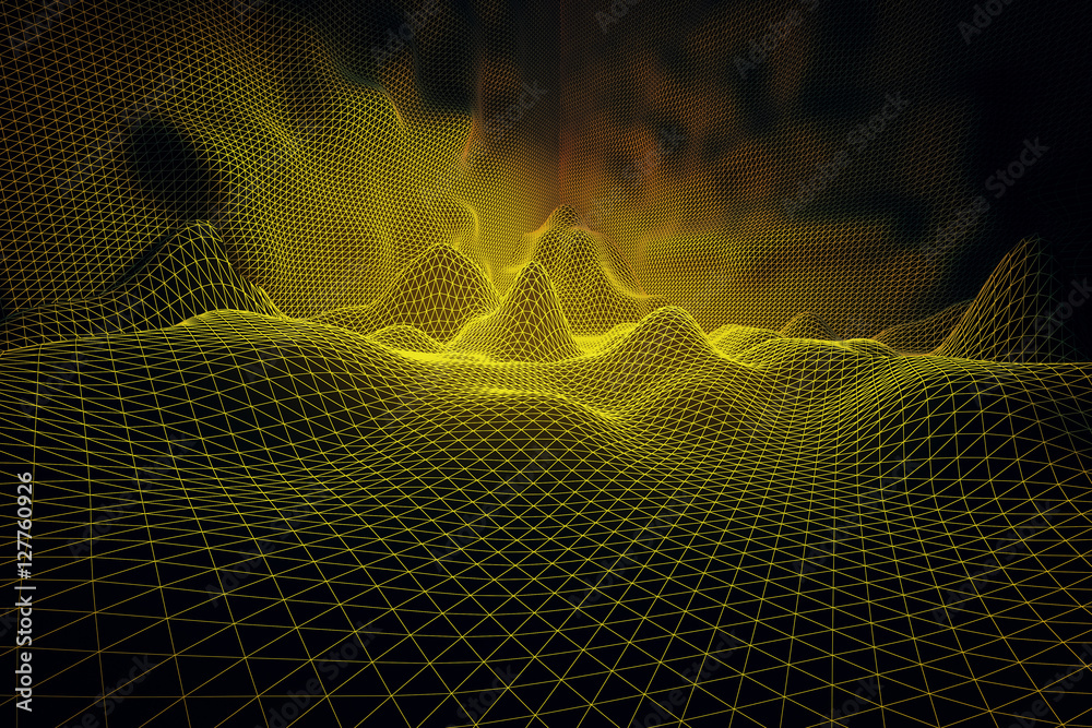 Yellow grid waves