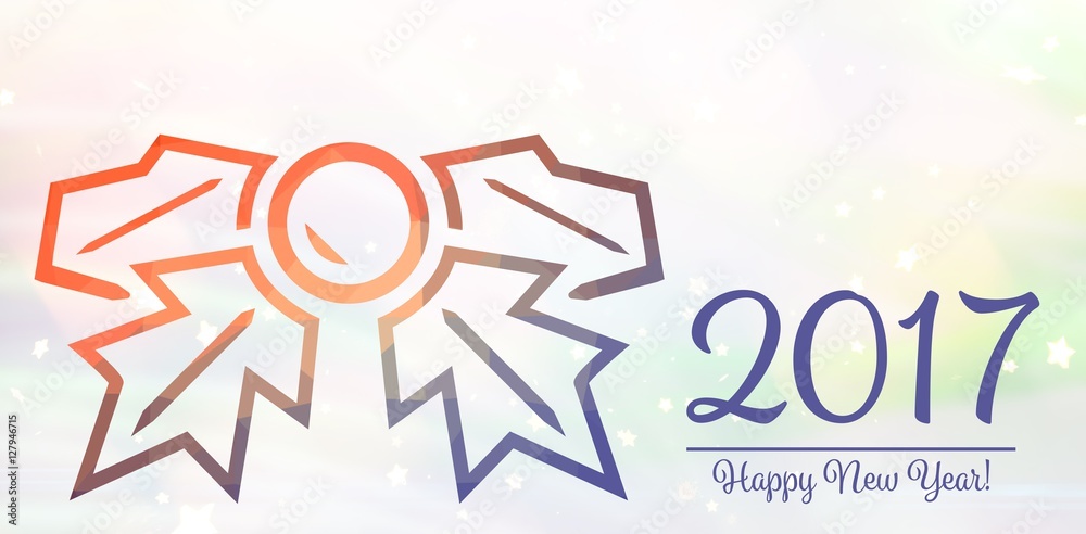 Composite image of elegant happy new year