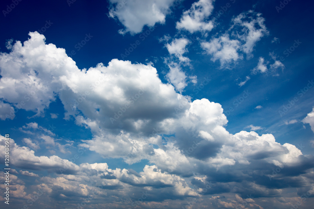 blue sky with white clouds