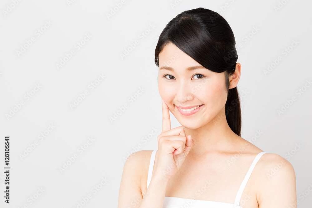 attractive asian woman beauty image isolated on white background