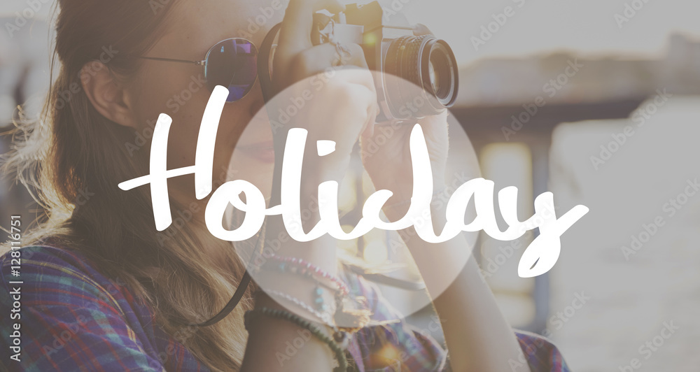 Holiday Vacation Adventure Travel Word Concept