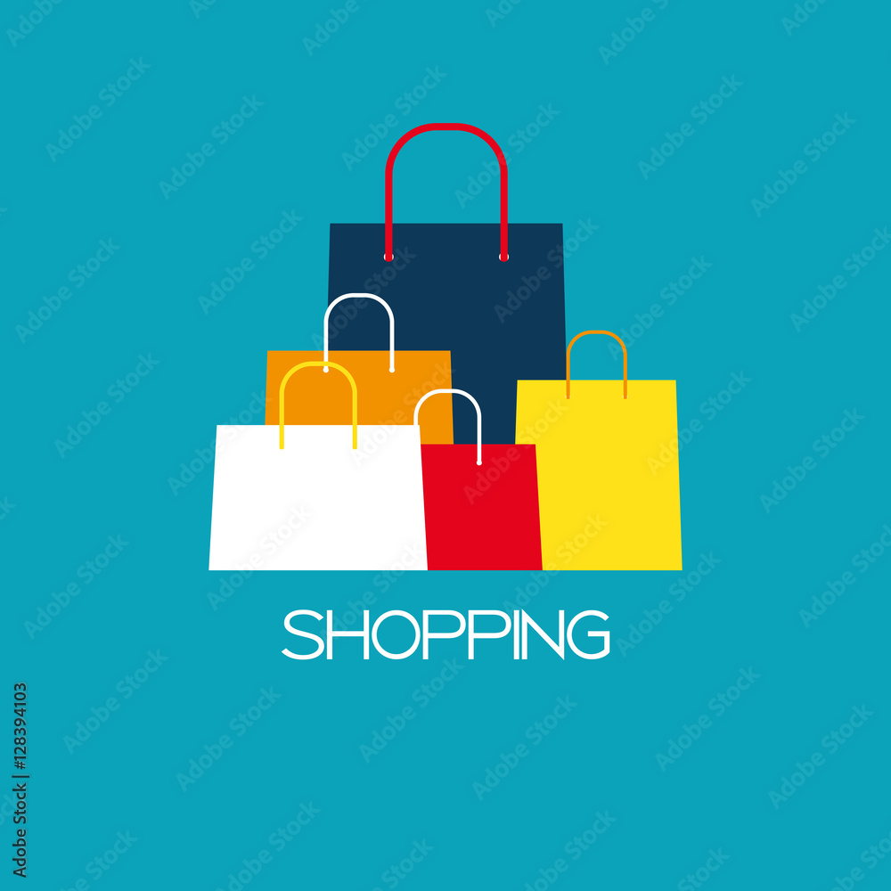 Shopping Bag Design Icon. Vector Illustration