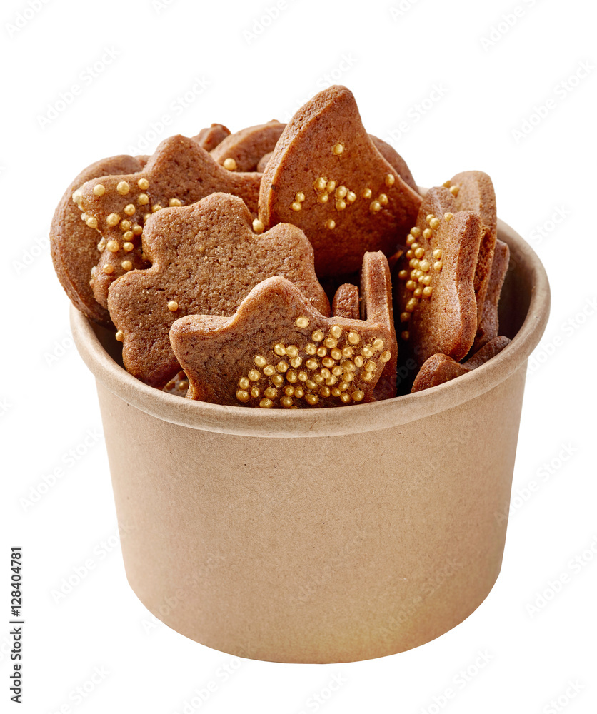 gingerbread cookies in a paper cup