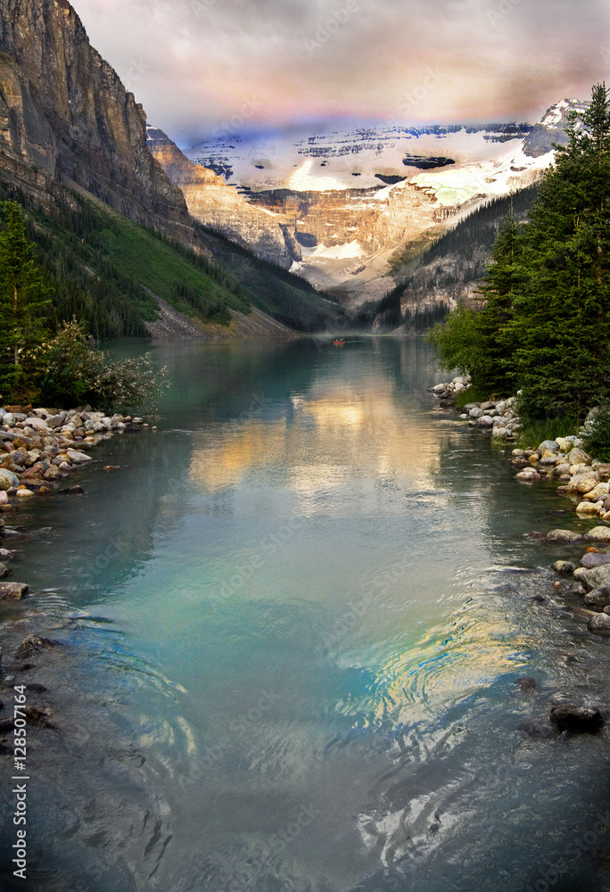 Sunrise over Lake Louise