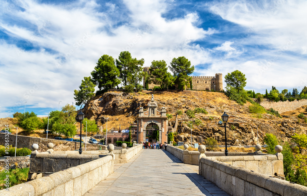 The Alcantara Bridge in Toledo, Spain