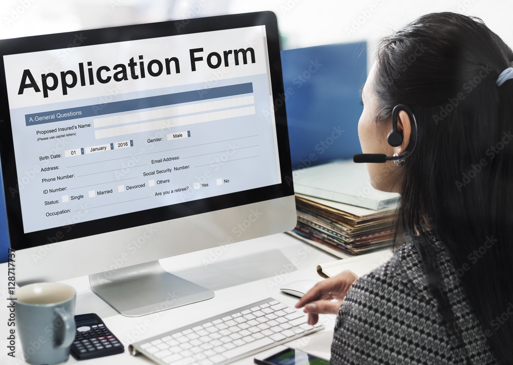 Application Form Information Employment Concept