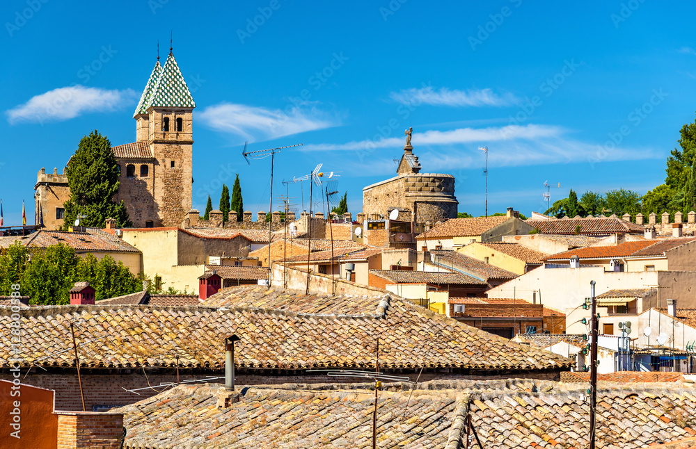 View of Puerta de Bisagra Nueva Gate in Toledo, Spain