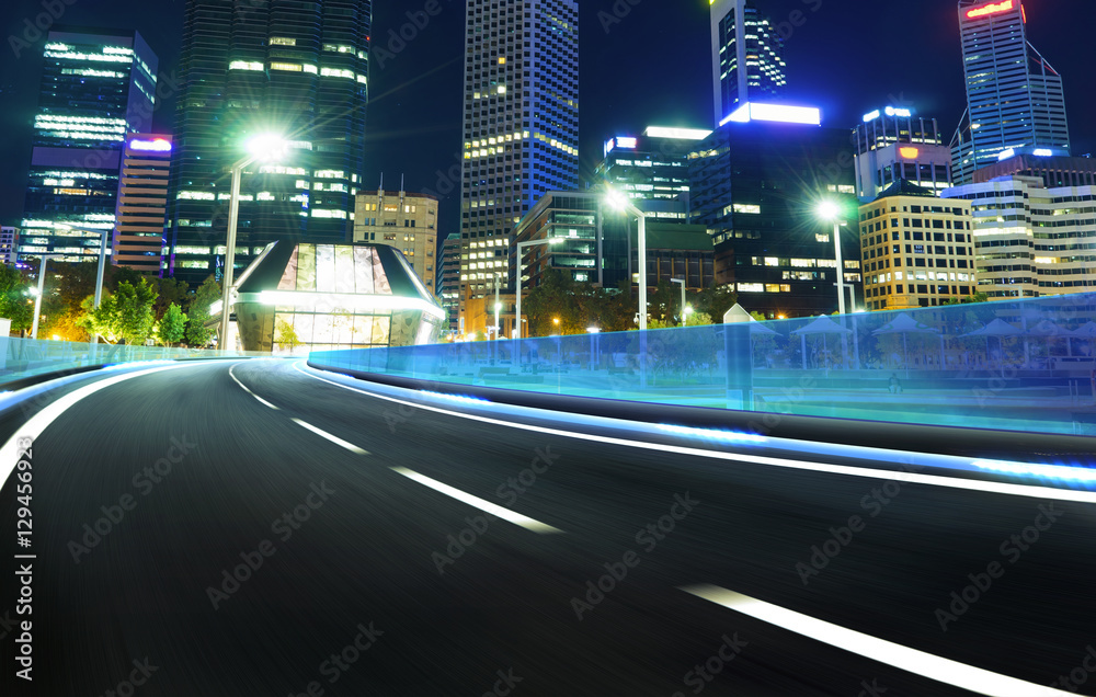 moving forward motion blur background,night scene