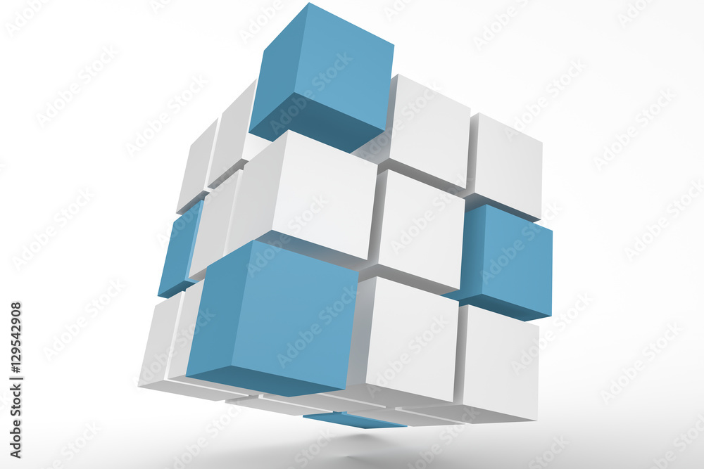 3d illustration magic cube