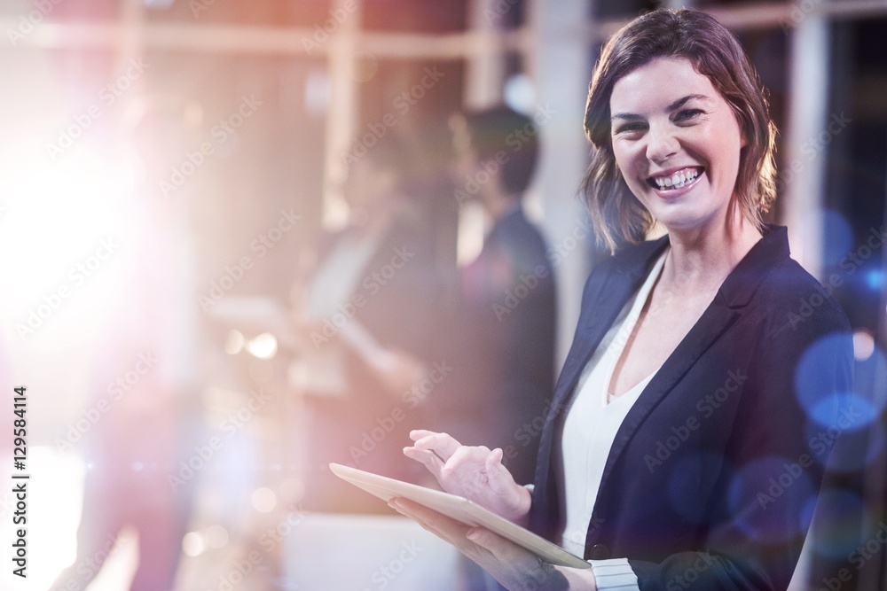 Businesswoman using digital tablet