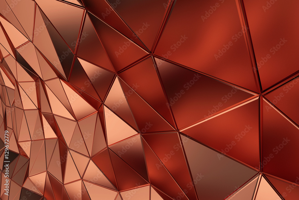 Abstract Red Mesh polygon texture background ,3d rendering 