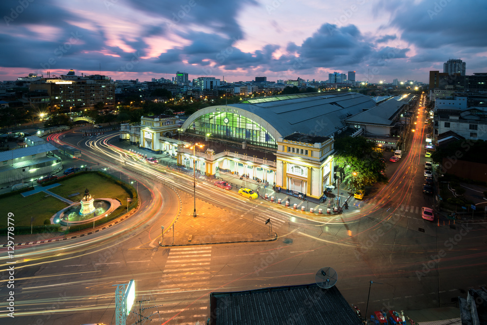 Bangkok central train station (Hua Lamphong Railway Station)