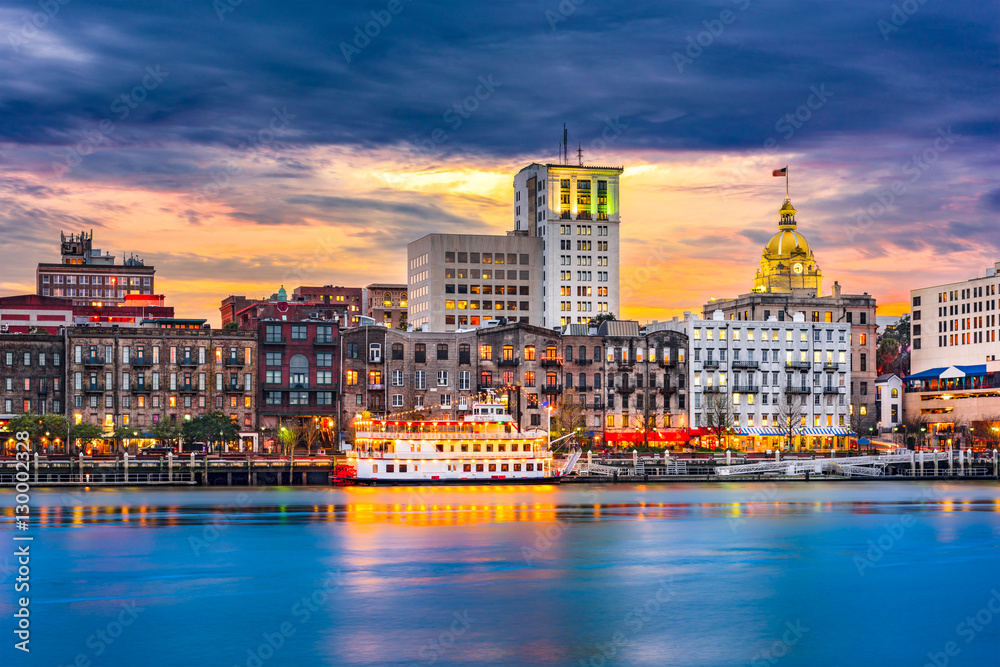 Savannah, Georgia, USA Skyline.