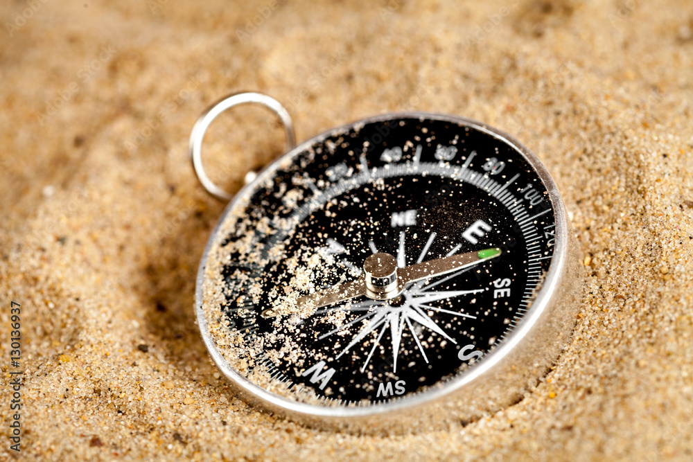 concept compass in sand searching meaning of life