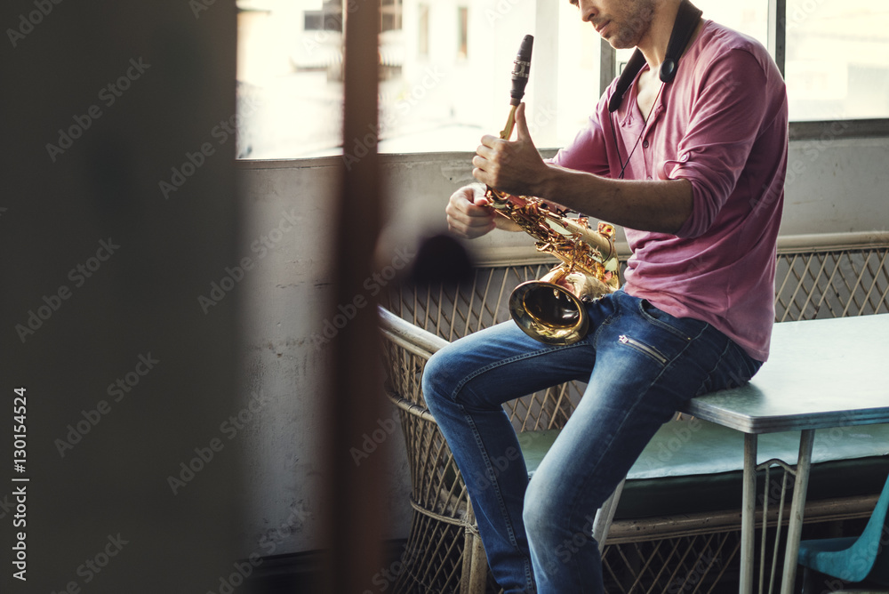 Saxophone Symphony Musician Jazz Instrument Concept