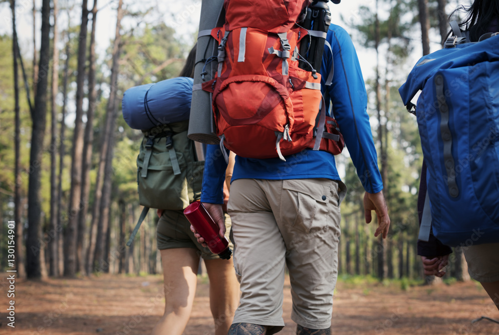 Friends Walking Exploring Outdoors Concept