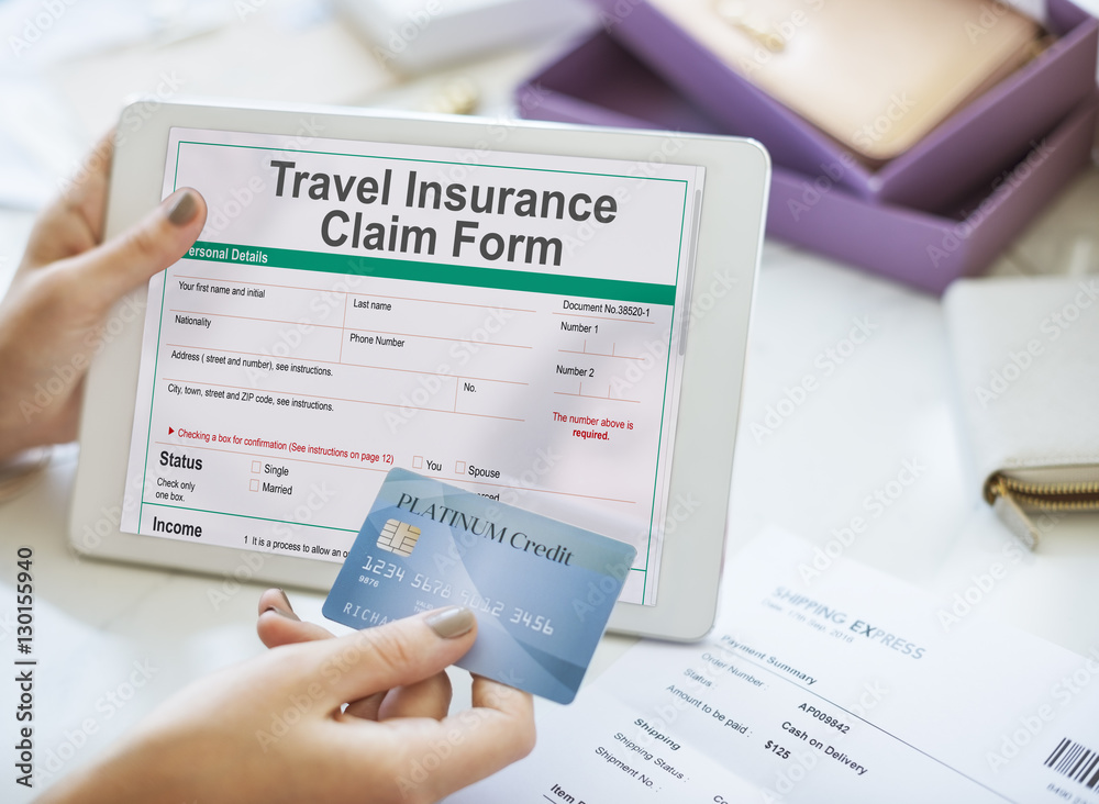 Travel Insurance Claim Form Destination Policy Concept