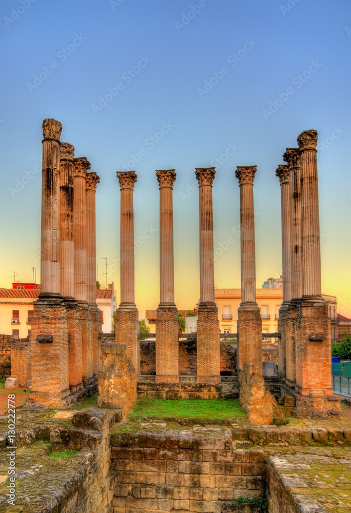 The Roman temple of Cordoba, Spain