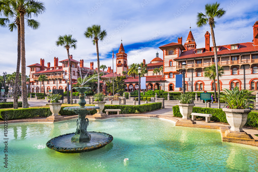 St. Augustine, Florida, USA downtown plaza.