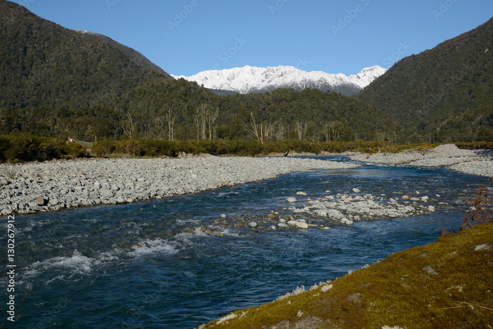 the pristine Haupiri River, New Zealand