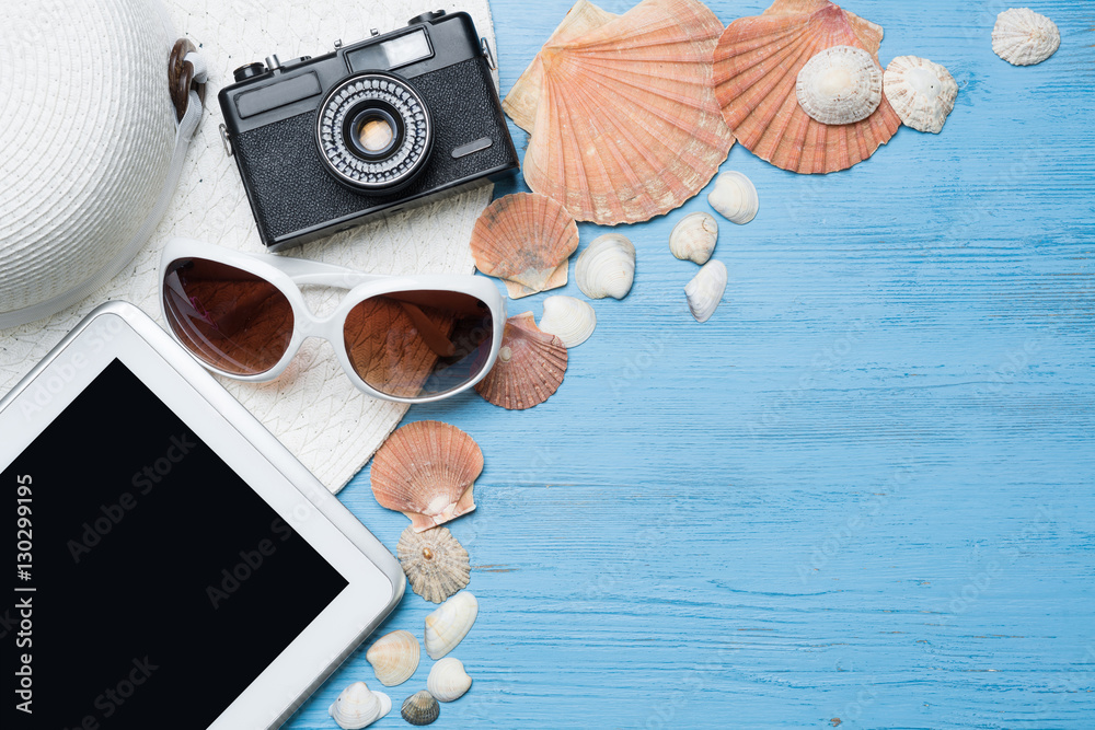 Summer objects for vacation