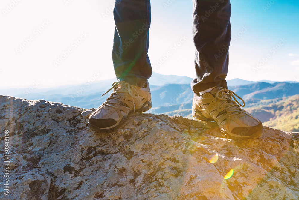 Man at the edge of a cliff