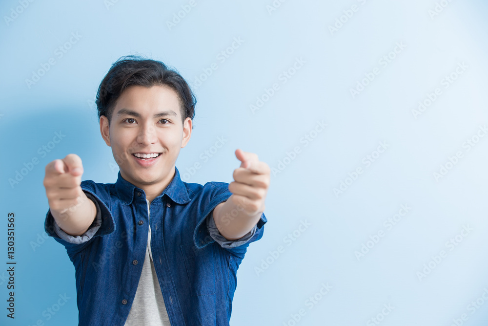 man student pointing to you