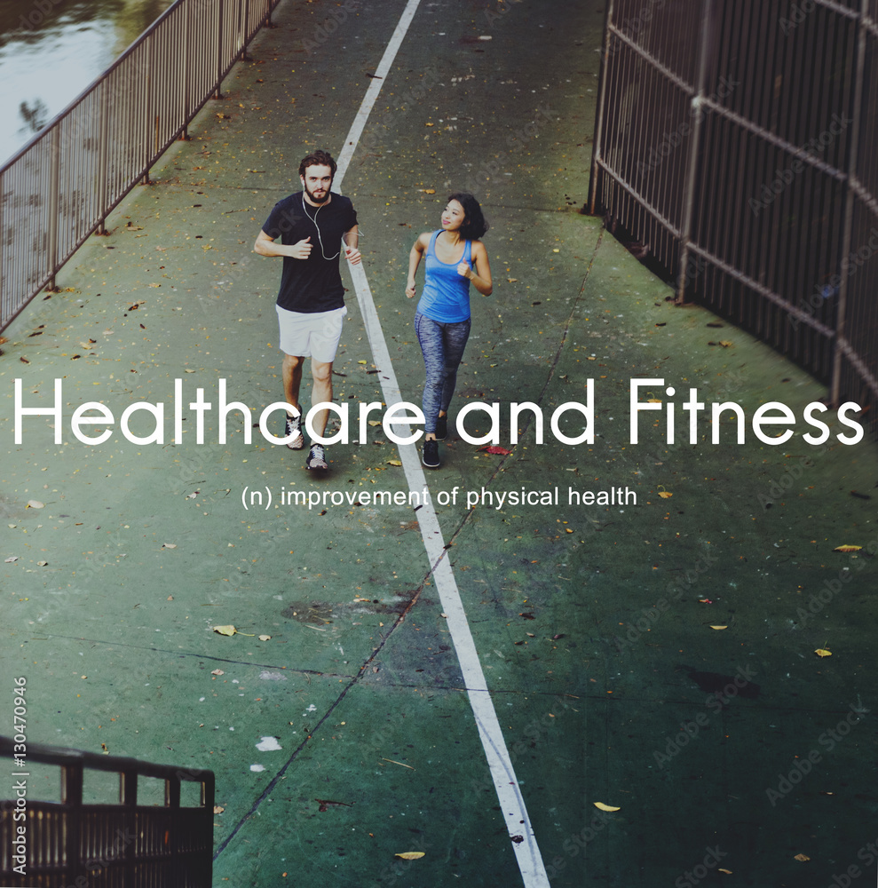 Healthcare And Fitness Outdoors People Graphic Concept