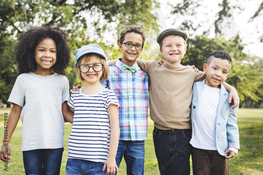 Children Friendship Togetherness Playful Happiness Concept