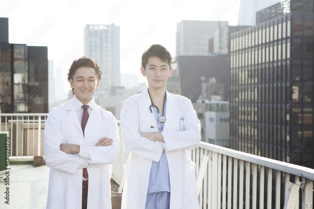 Handsome male doctors