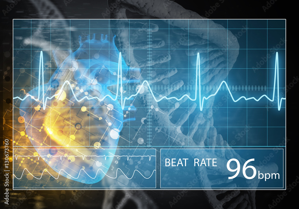 Medicine user interface, 3D rendering