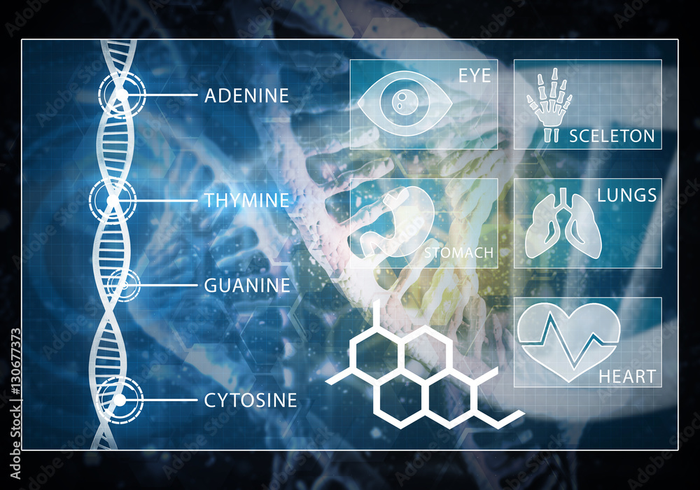 Medicine user interface, 3D rendering