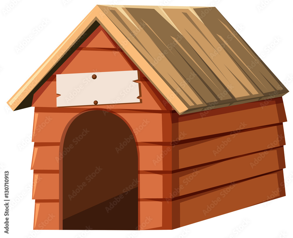 Doghouse made of wood